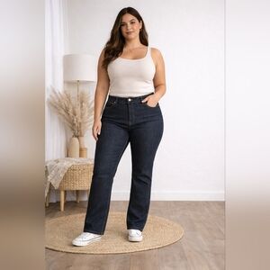 Hudson North Size 14 Dark Wash Straight Leg Jeans Mid Rise Classic